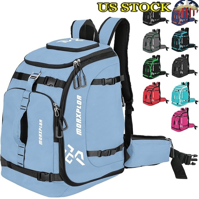 Ski Boot Bag Waterproof Durable Backpack W/ Drain Holes & Extra Pockets New