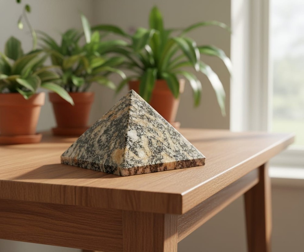 Zebra Jasper Healing Stone Pyramid