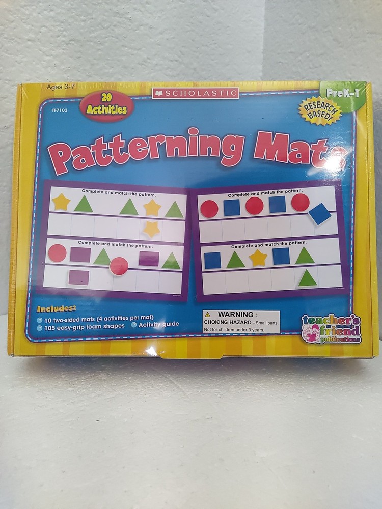 🏵️ Scholastic Patterning Mats Research Based 20 Activities 🟠