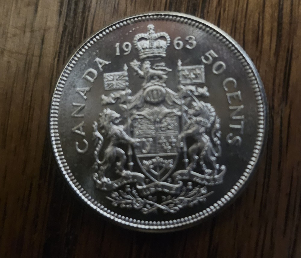 1963 Canada Silver 50 Cents Coin