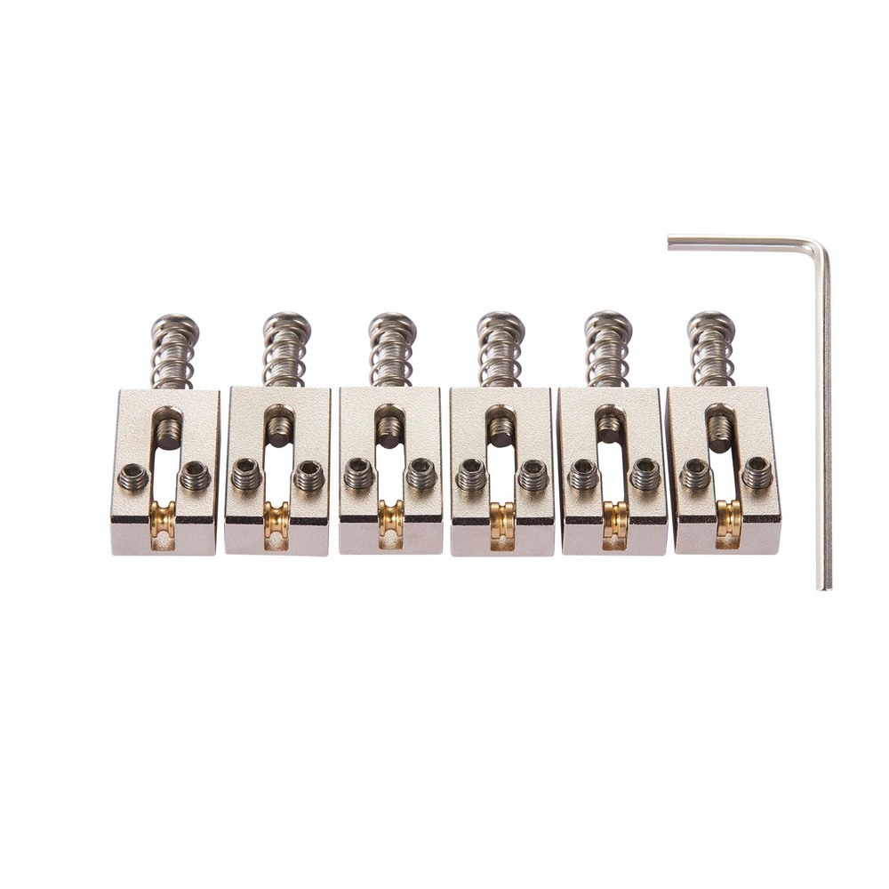 Solid Brass Guitar Roller Bridge Saddles Tremolo Bridge Roller Saddle fits ST/TL
