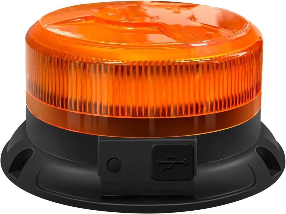 AnTom Magnetic Wireless Strobe Light, Waterproof Rechargeable LED Amber