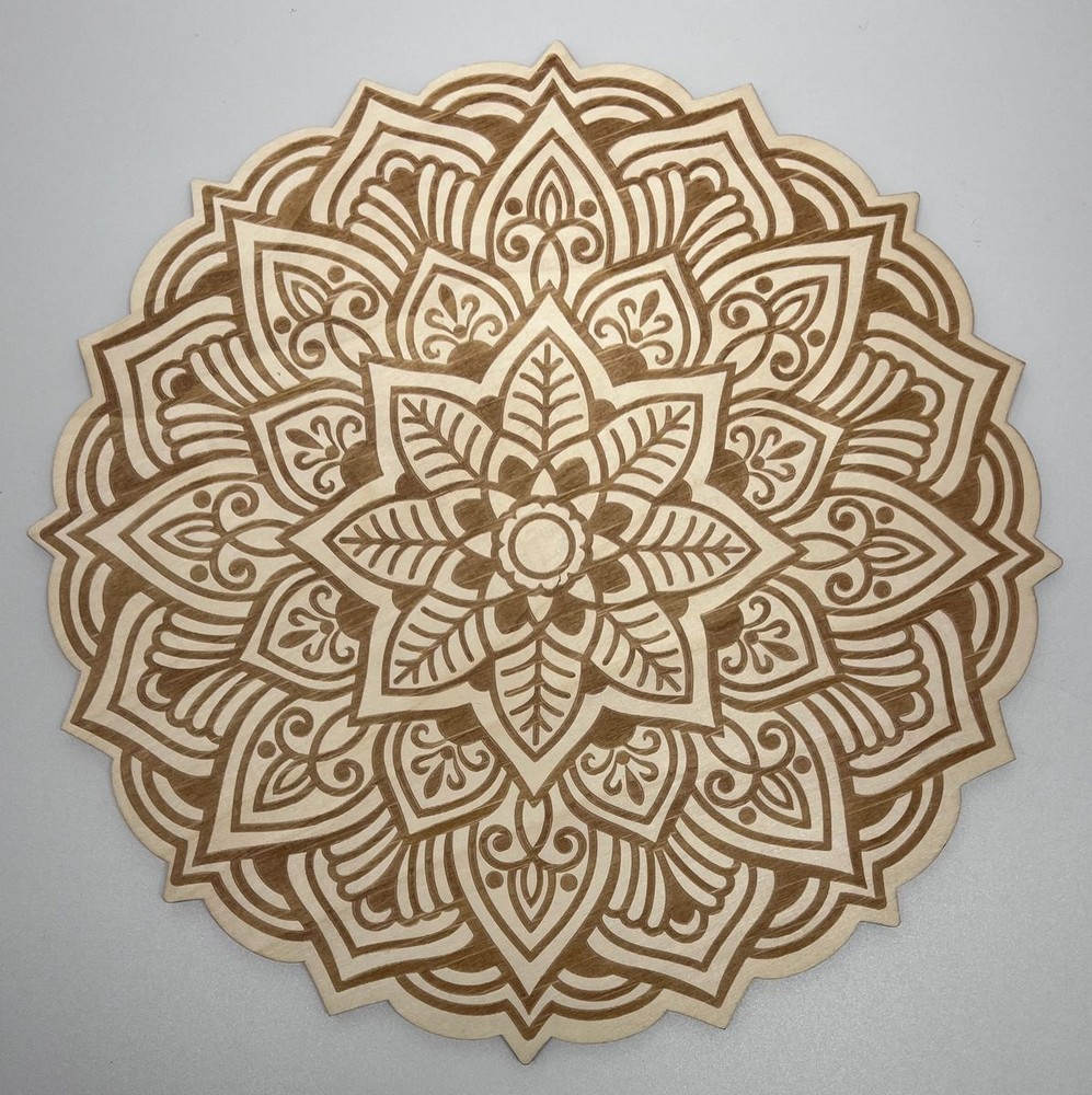 Wood Crystal Grid - Mandala
