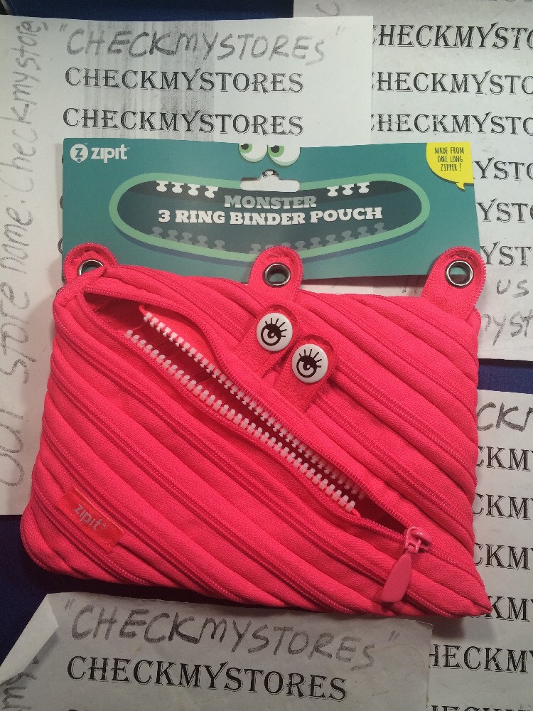 New ZIP IT 3 Ring Binder Pouch (Pink)