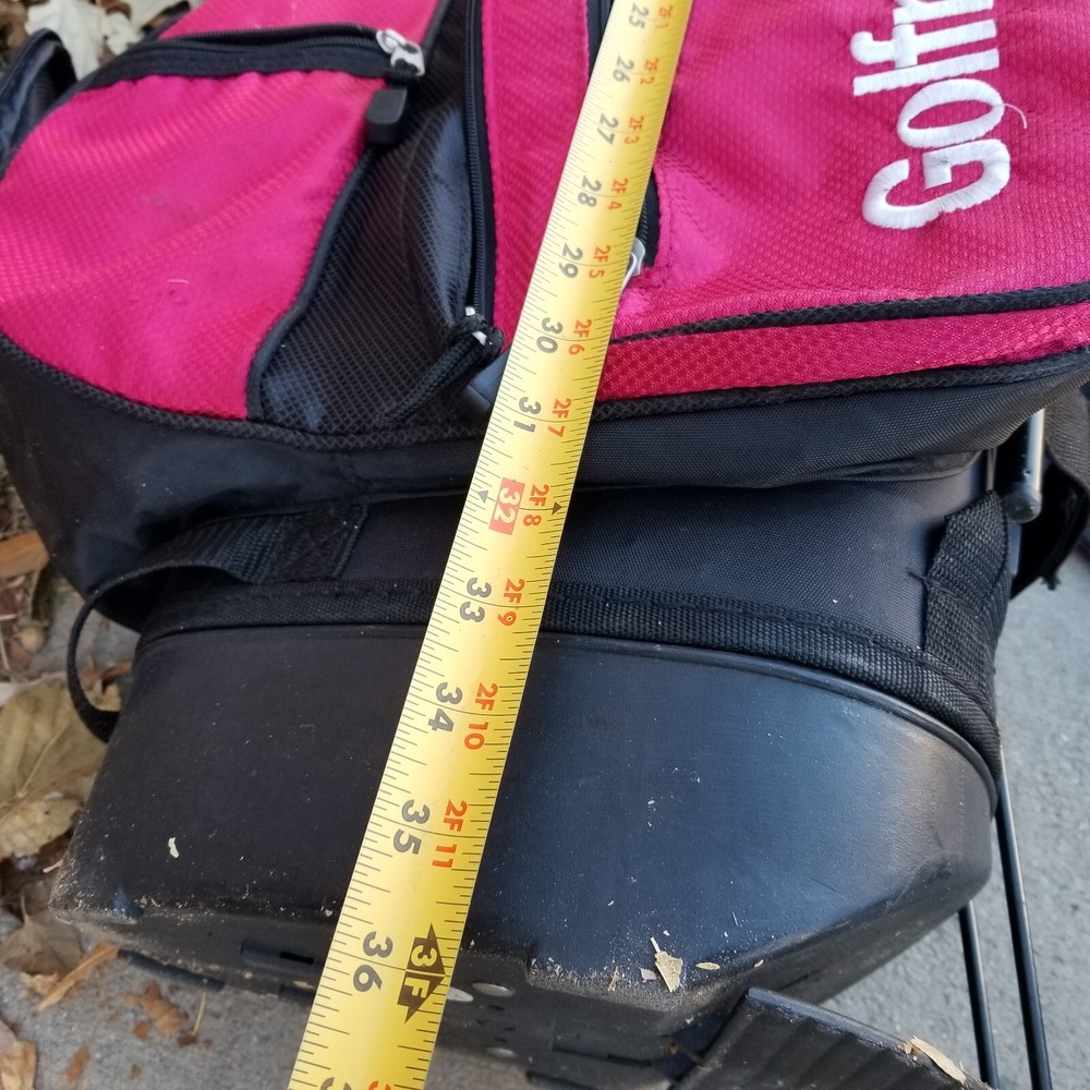 Golf stand bag Golfmate MATE black red shoulder strap