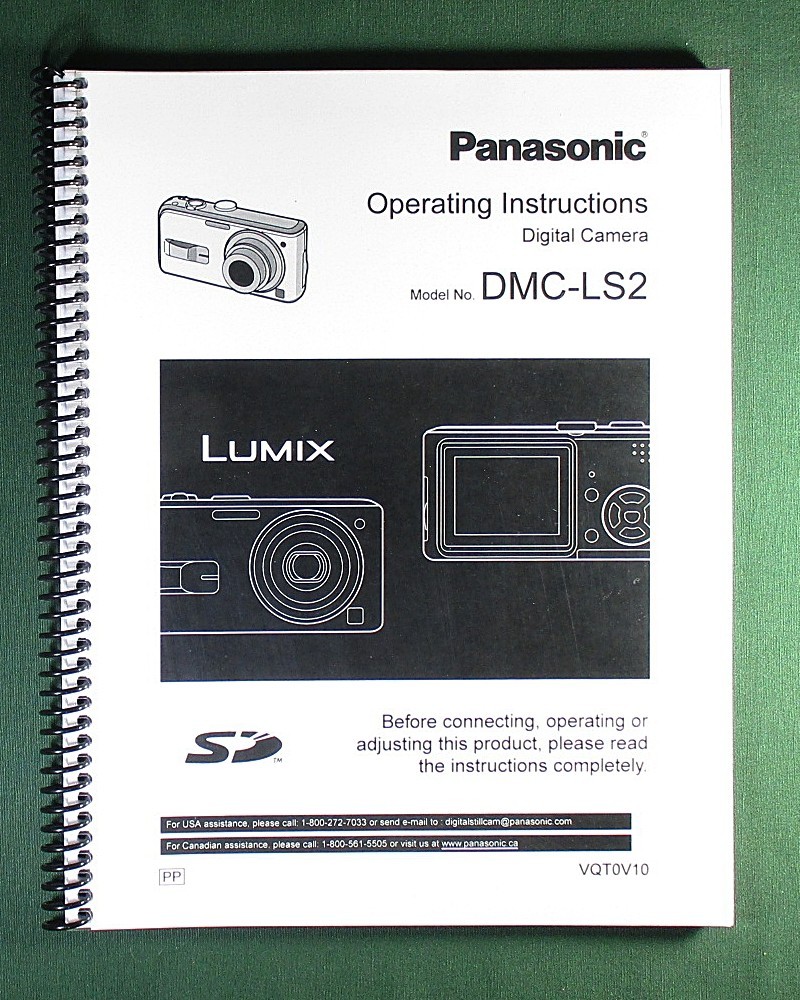 Panasonic DMC-LS2 Instruction Manual: 104 Pages & Protective Covers!