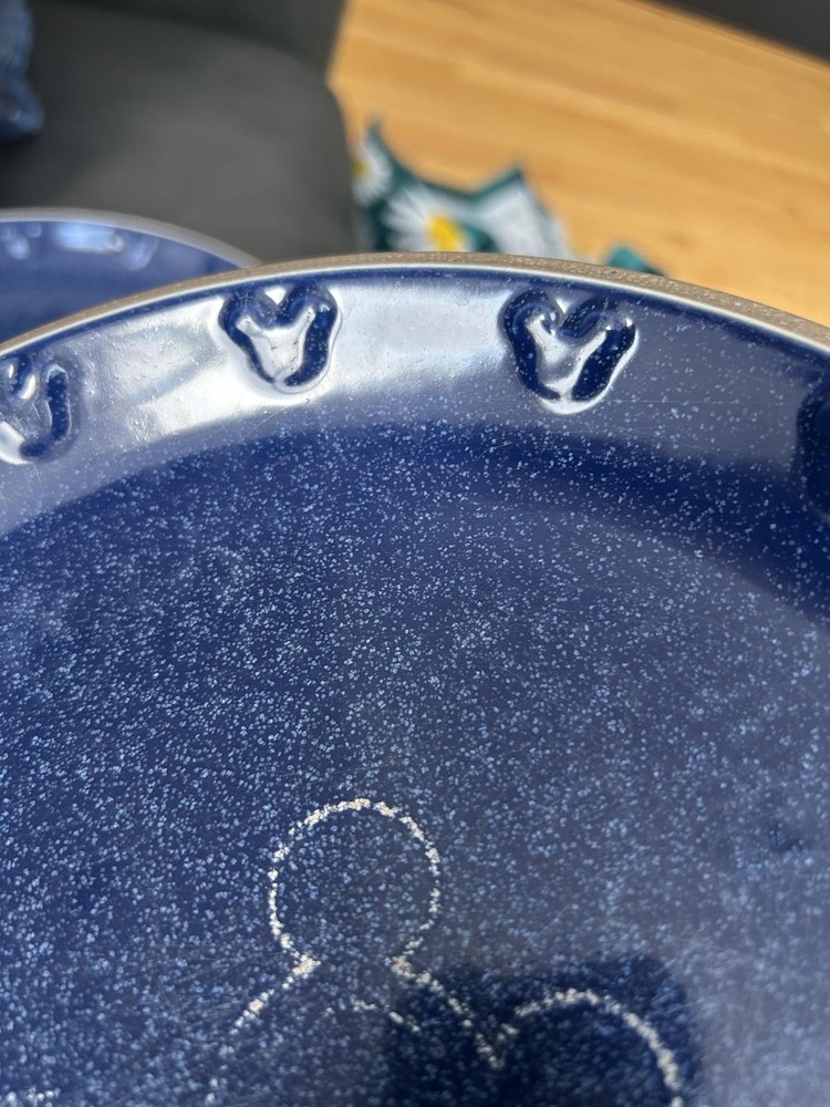 Disney Parks Authentic Dinner ware - Blue Speckled Plates 3