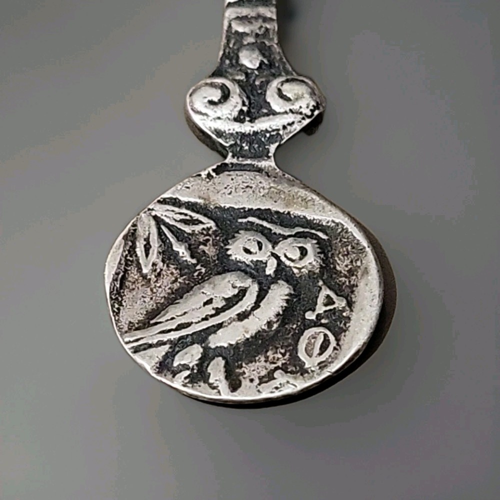 4.5” Athens Greece 800 Silver Souvenir Spoon.