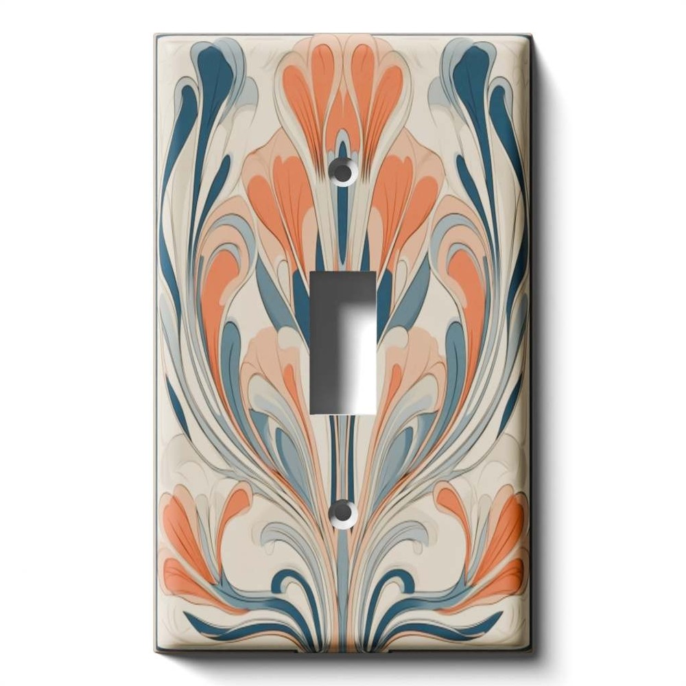 Decorative Light Switch Cover Plate - Terracotta Bloom