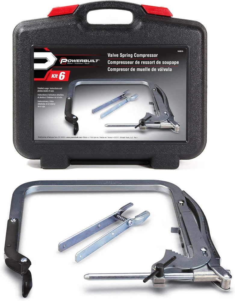 Valve Spring Compressor Kit, Remove Coil Springs, Cylinder Heads, T-Handle, Car