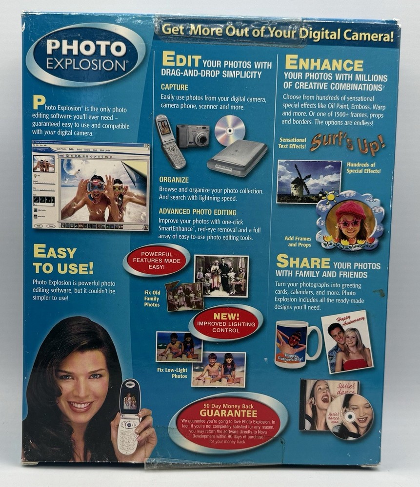 Nova Photo Explosion Deluxe Version 2 Windows XP, 2000 ME 98 Photo Edit Software