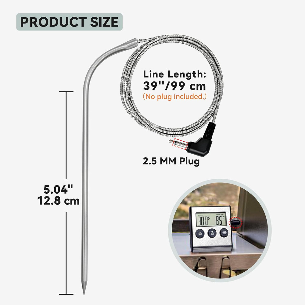 Meat Probe Replacement for Tp700 Digital Thermometer BBQ Temperature Sensor