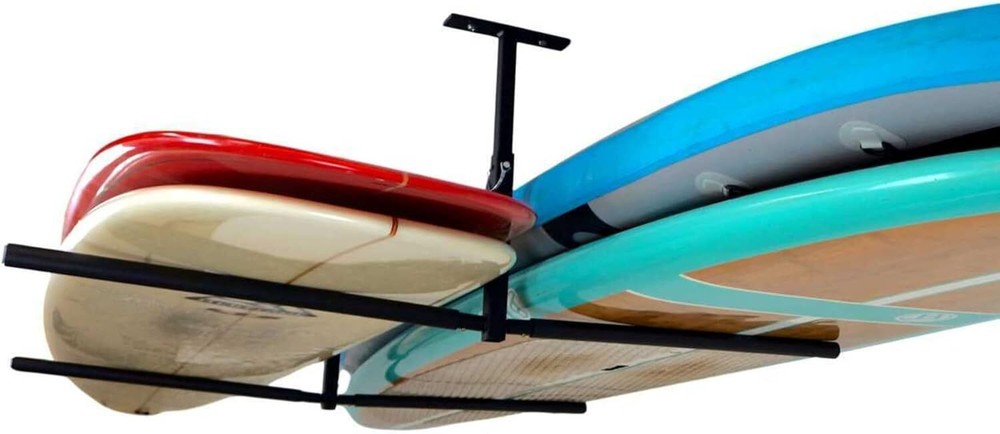 StoreYourBoard Paddleboard Ceiling Storage Rack, Adjustable Garage Mount Hanger