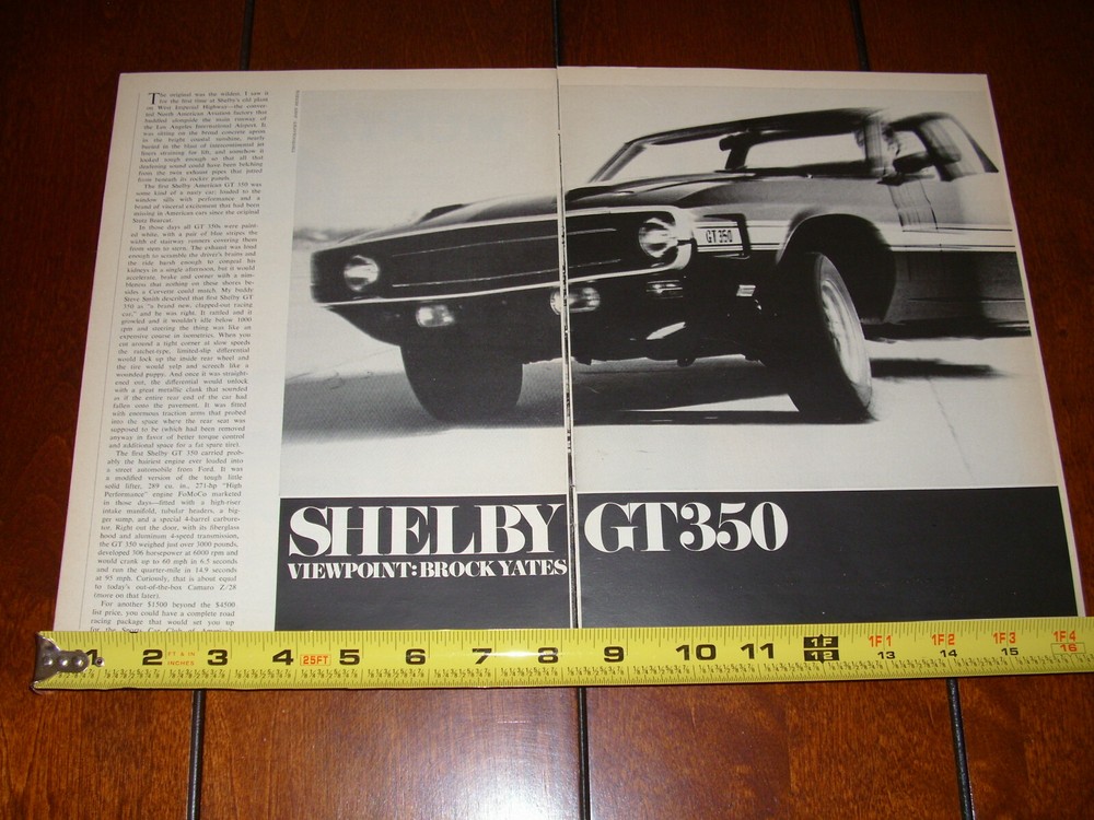 1969 SHELBY GT350 ORIGINAL ARTICLE