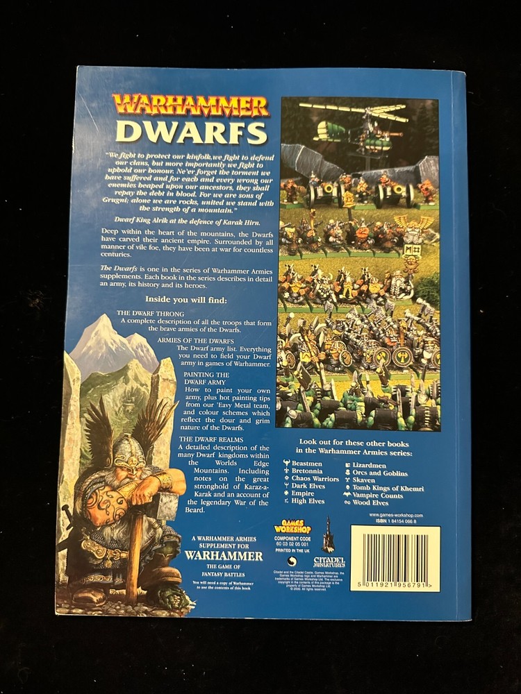 Games Workshop Warhammer Dwarfs Rulebook Supplement Codex Old World Lot