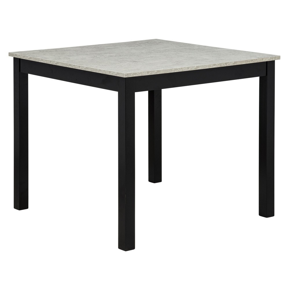 5-Piece Dining Table Set with Square Solid Wood Table and 4 Upholstered Chairs
