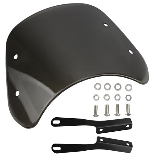 Universal 5"-7" Motorcycle Windshield Wind Deflector Windscreen Front Ash