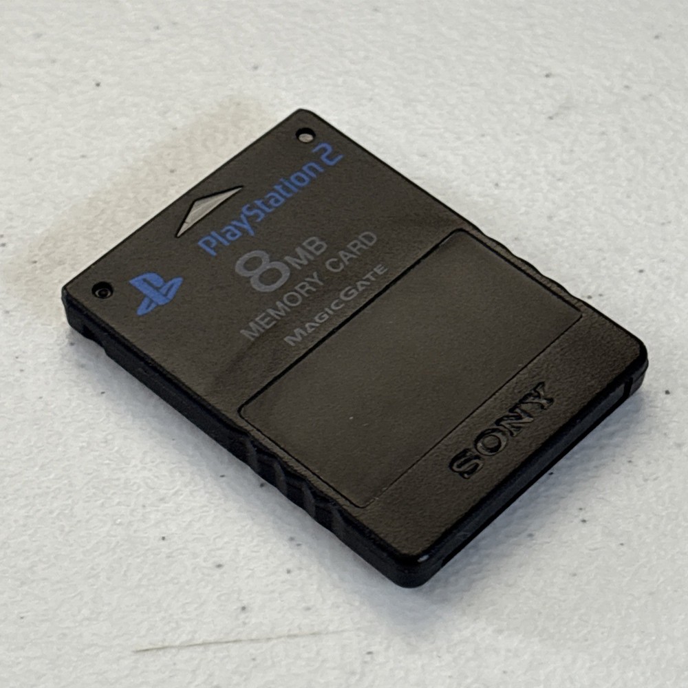 Black Sony Playstation 2 PS2 Original OEM MagicGate 8mb Memory Card Authentic