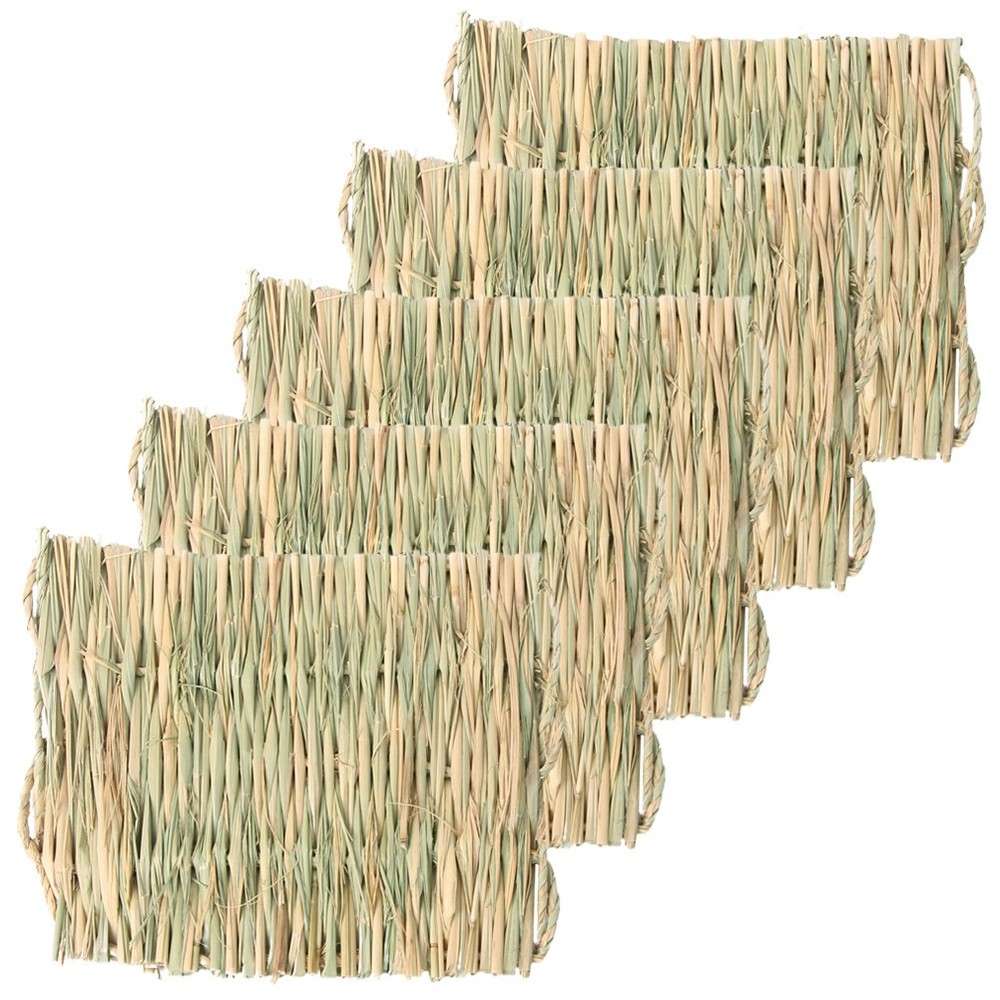 5 Pcs Grass Mat for Rabbit Small Pets Mats Cage Pad