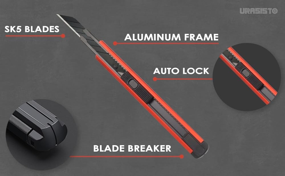 Utility knife Retractable Degree Snap Off Blade Loable