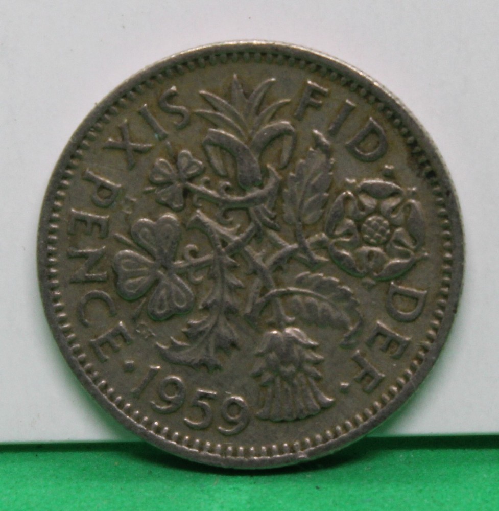 1959 Great Britain Sixpence
