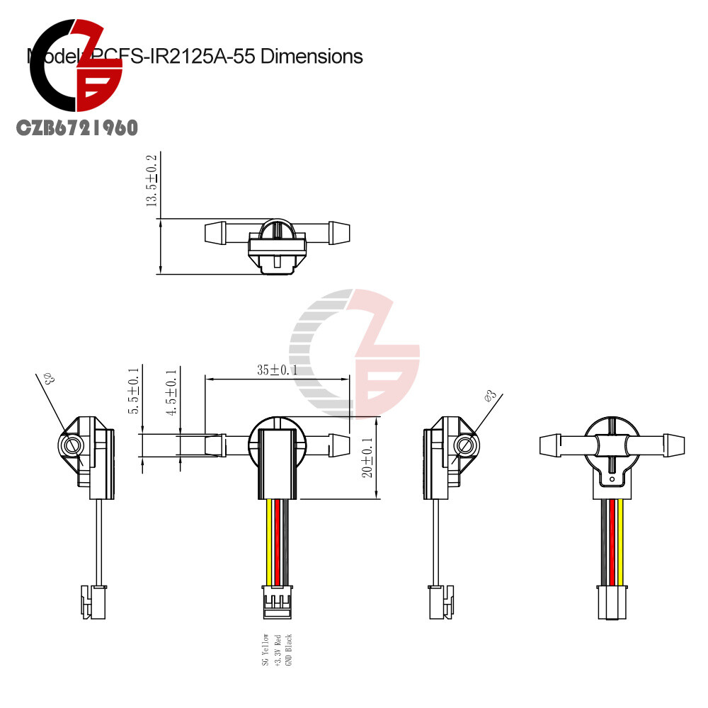 DC3.3V-5V Water Level Sensor Water Flow Switch Pipeline Liquid Level Detection