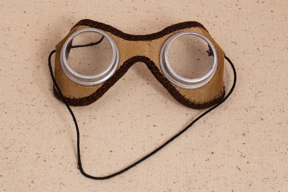 Unusual Goggles with Brass Mesh Mask
