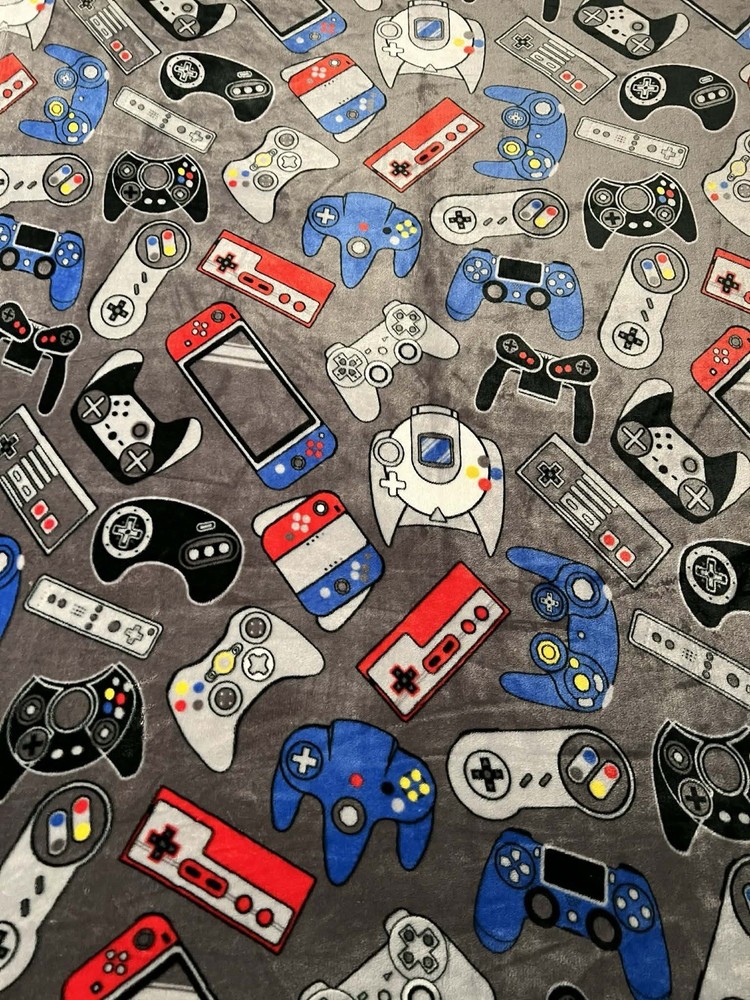 Video Game Controller Grey Background Throw Blanket ‼️Gently Used ‼️
