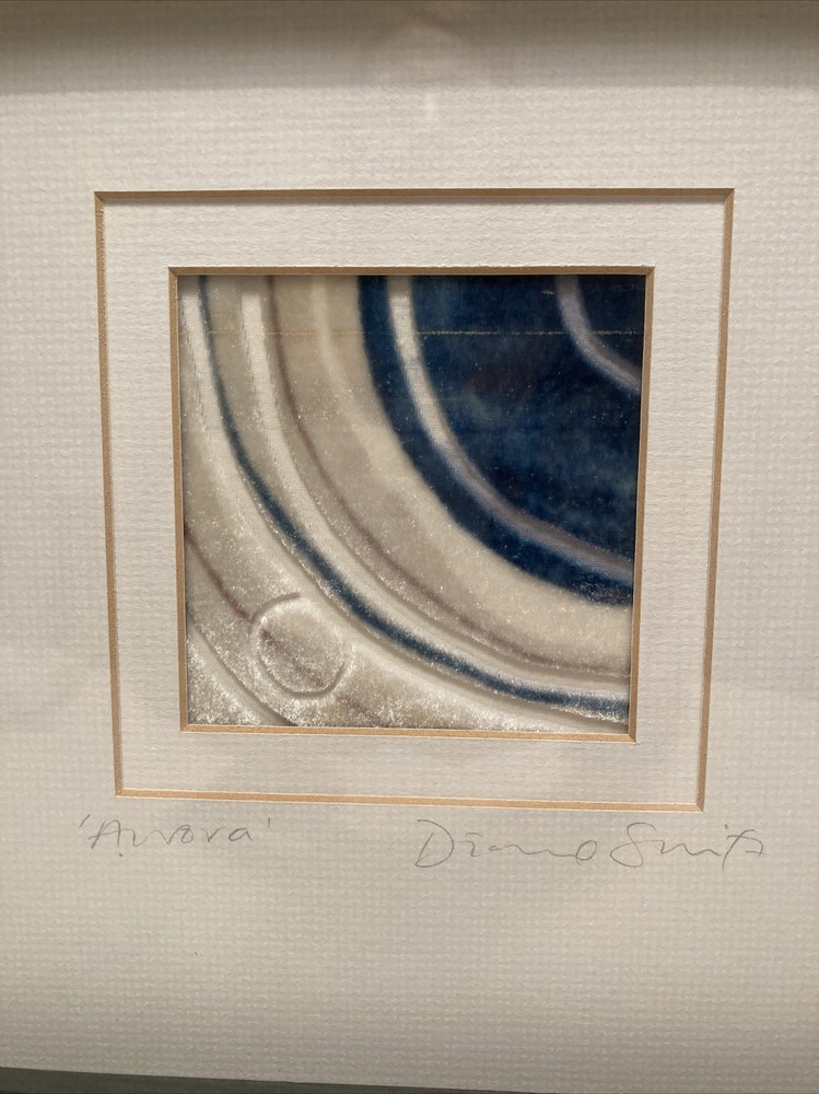 Vintage Abstract Textile Art Piece Signed Framed Gallery Wall