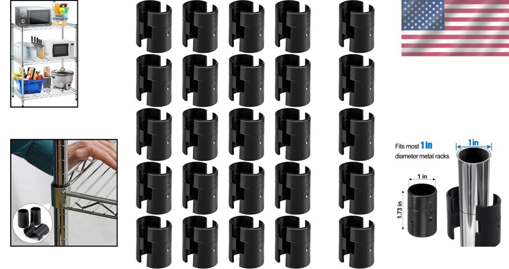 Durable 50 Pcs Wire Shelf Clips for 1" Post - Restore Your Shelving System