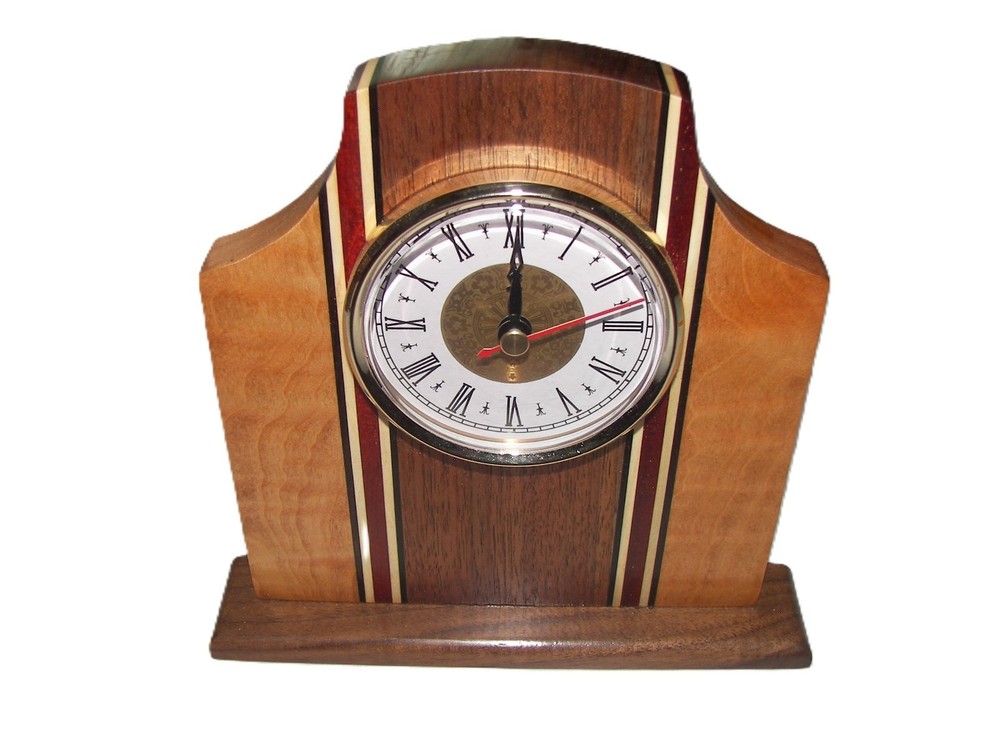Fine Multi-wood - Desk Clock with base [100_5044]
