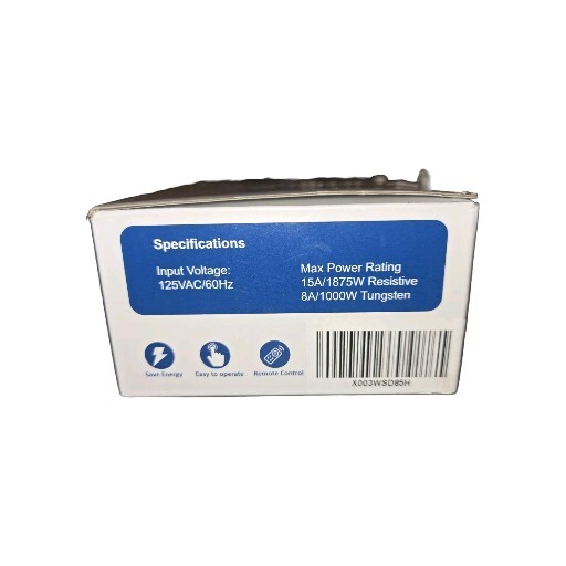 Tiffcofio Indoor Wireless Control Socket Outlet Switch White 3 Pack/No Remote