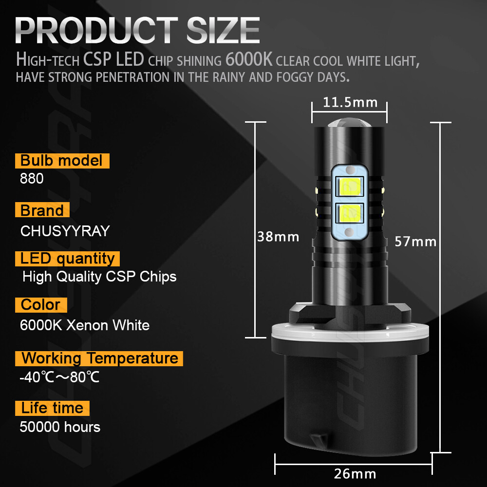 For Saturn Vue 2002-2007 6000K Front LED Headlight Kit + Fog Light 6 Bulbs Combo