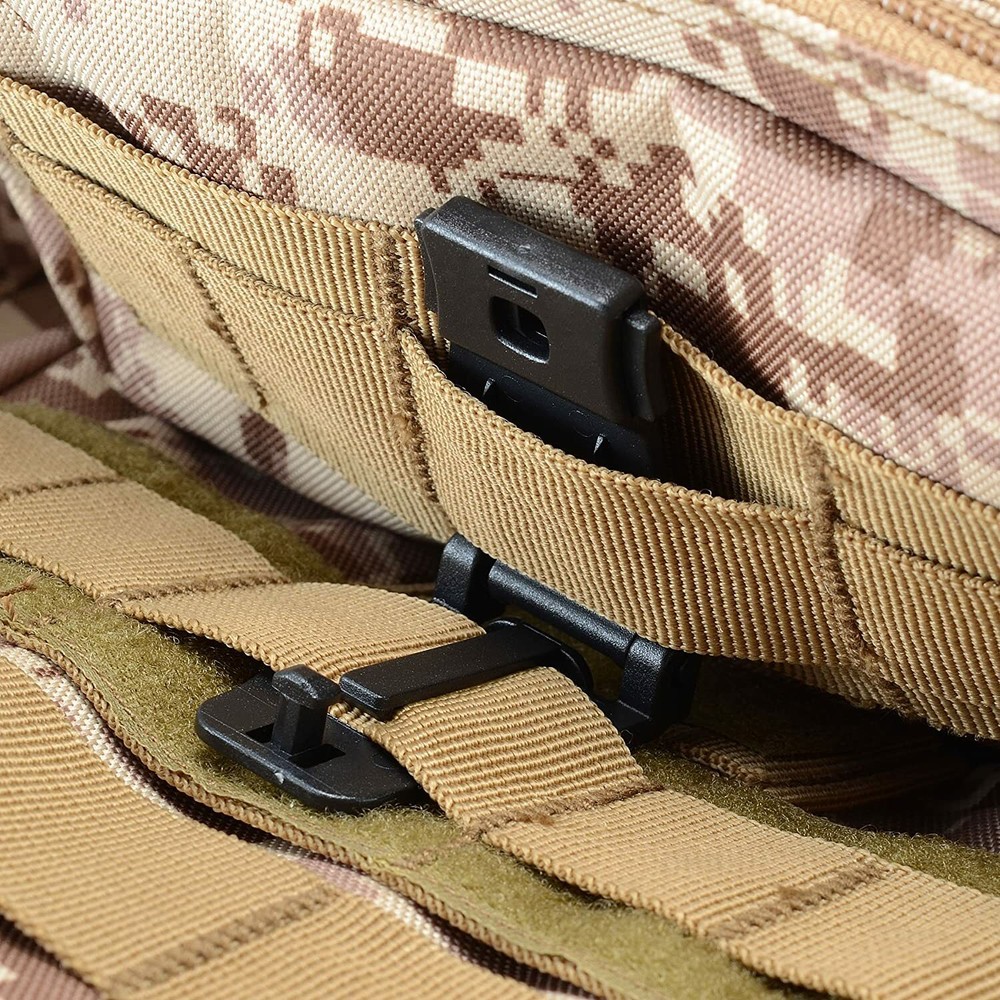 30Pcs Tactical Molle Elastic String Strap Gear Clip Attachments Camping Tool Kit