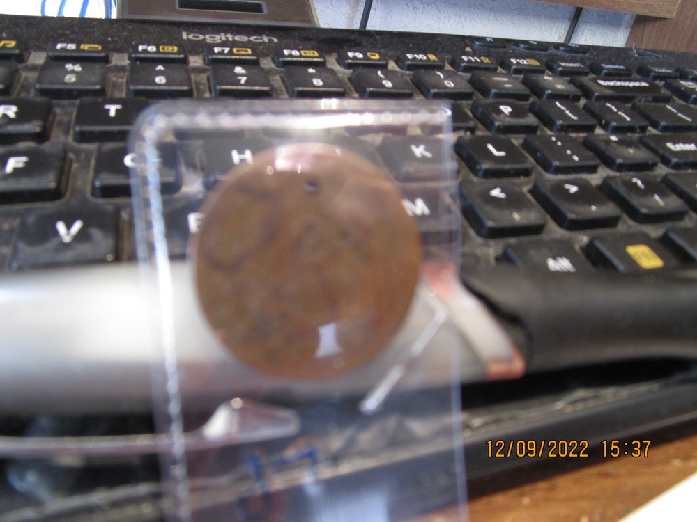 1864 2 Cent Piece Small Motto AG has a hole