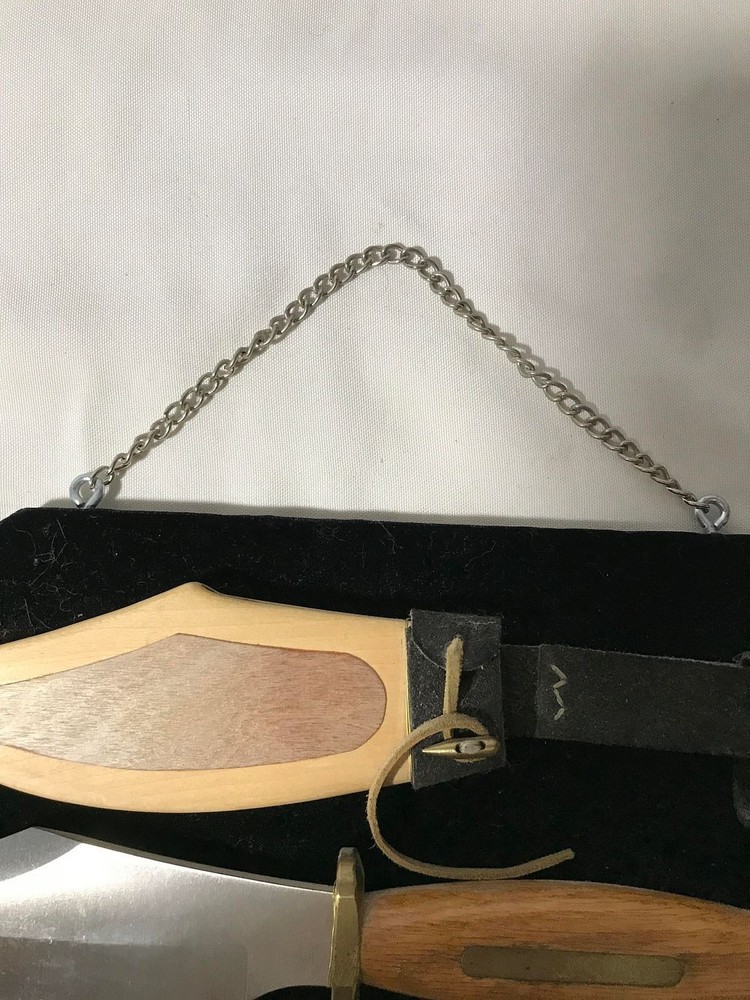 Bowie Knife & sheath, on display rack
