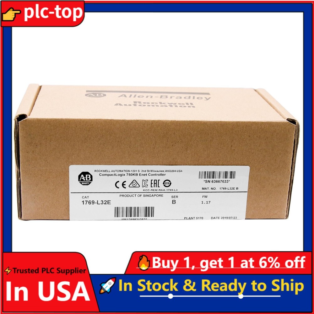 Allen-Bradley Sealed 1769-L32E SER B CompactLogix EtherNet Processor US Free Tax