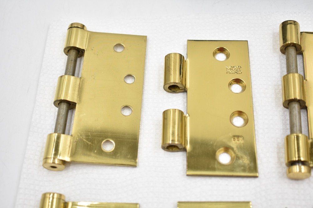 3 Vintage Mont Hard Hinges 4" x 4"