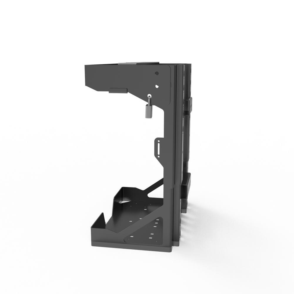 Adjustable Backpack Blower Sprayer Rack for Open and Enclosed Landscape Trailer