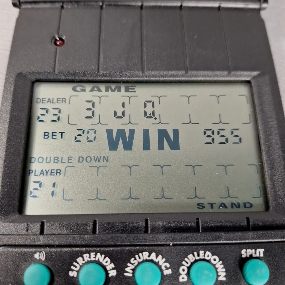 Radical Winner Blackjack #1750 Electronic Handheld Game 1994 Tested Working