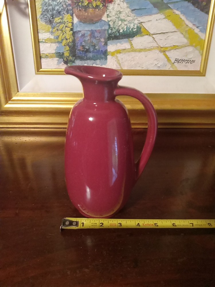 Frankoma Pottery Mauve Pitcher 8" Tall