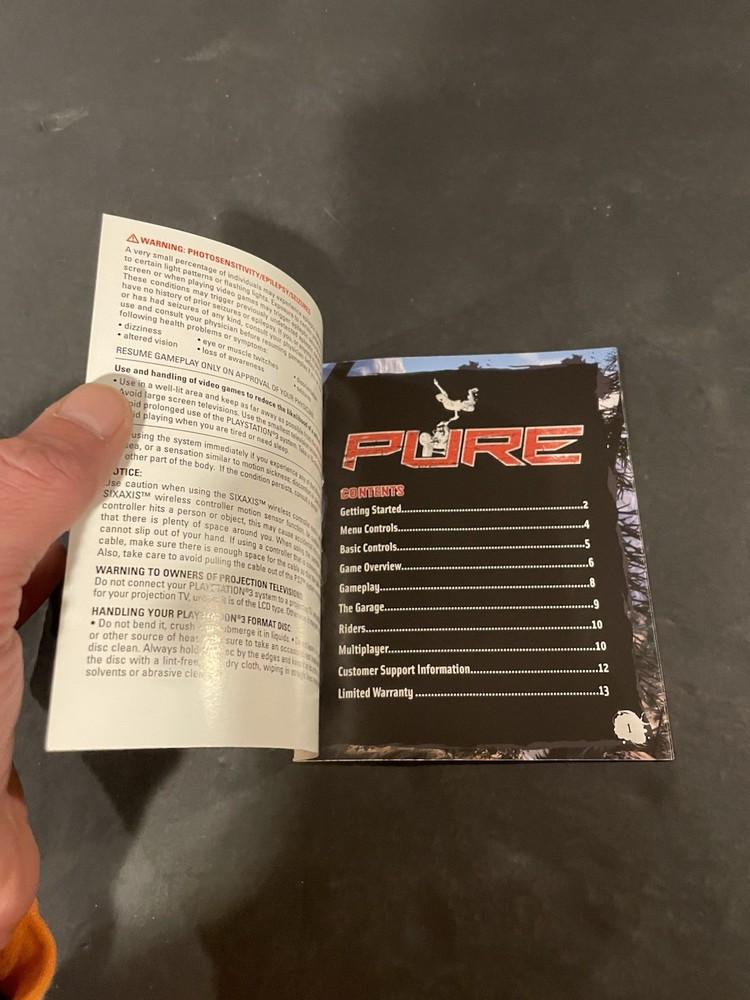 Pure ps3 Manual Only
