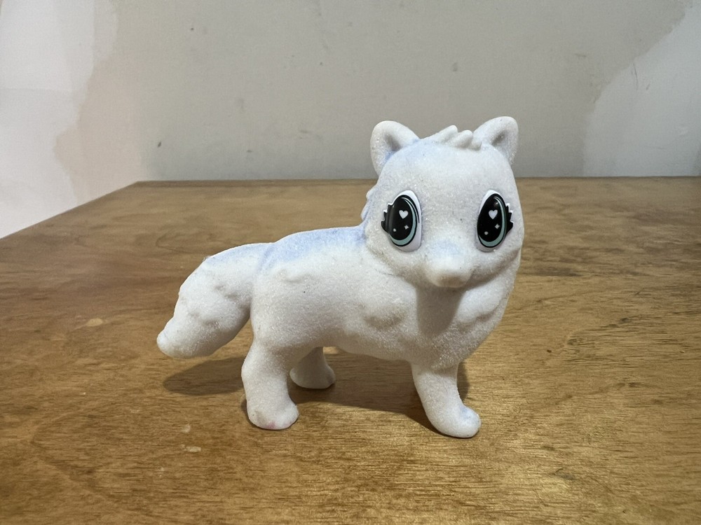 Scribble Scrubbie Pets Arctic Igloo Felt Arctic Fox Replacement Figure Flocked