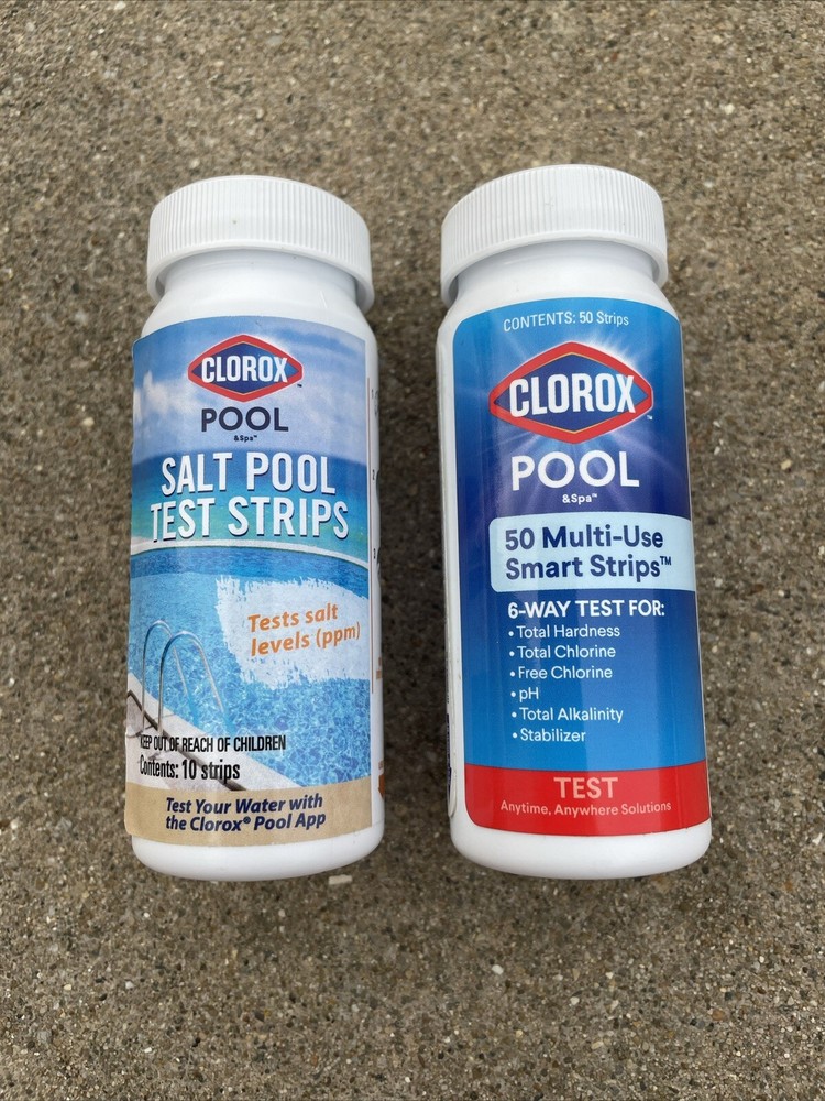 Clorox Pool & Spa Multi-Use Smart Strips (24 left) & Salt (8 left) Test Strips