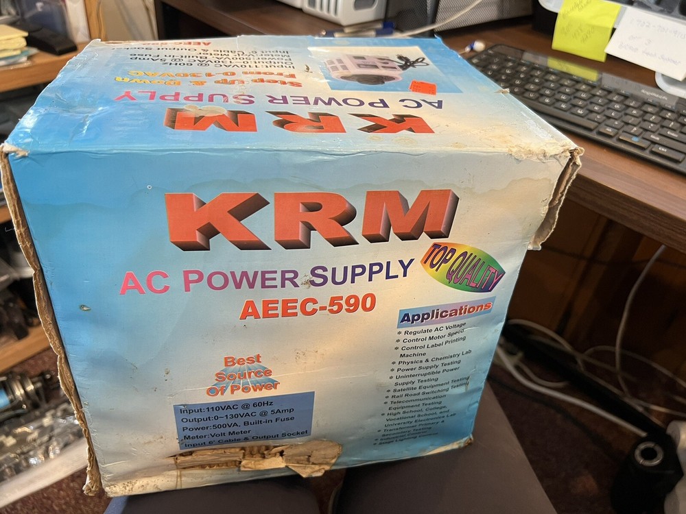 KRM AC Power Supply Variable Transformer No. AEEC-590VR
