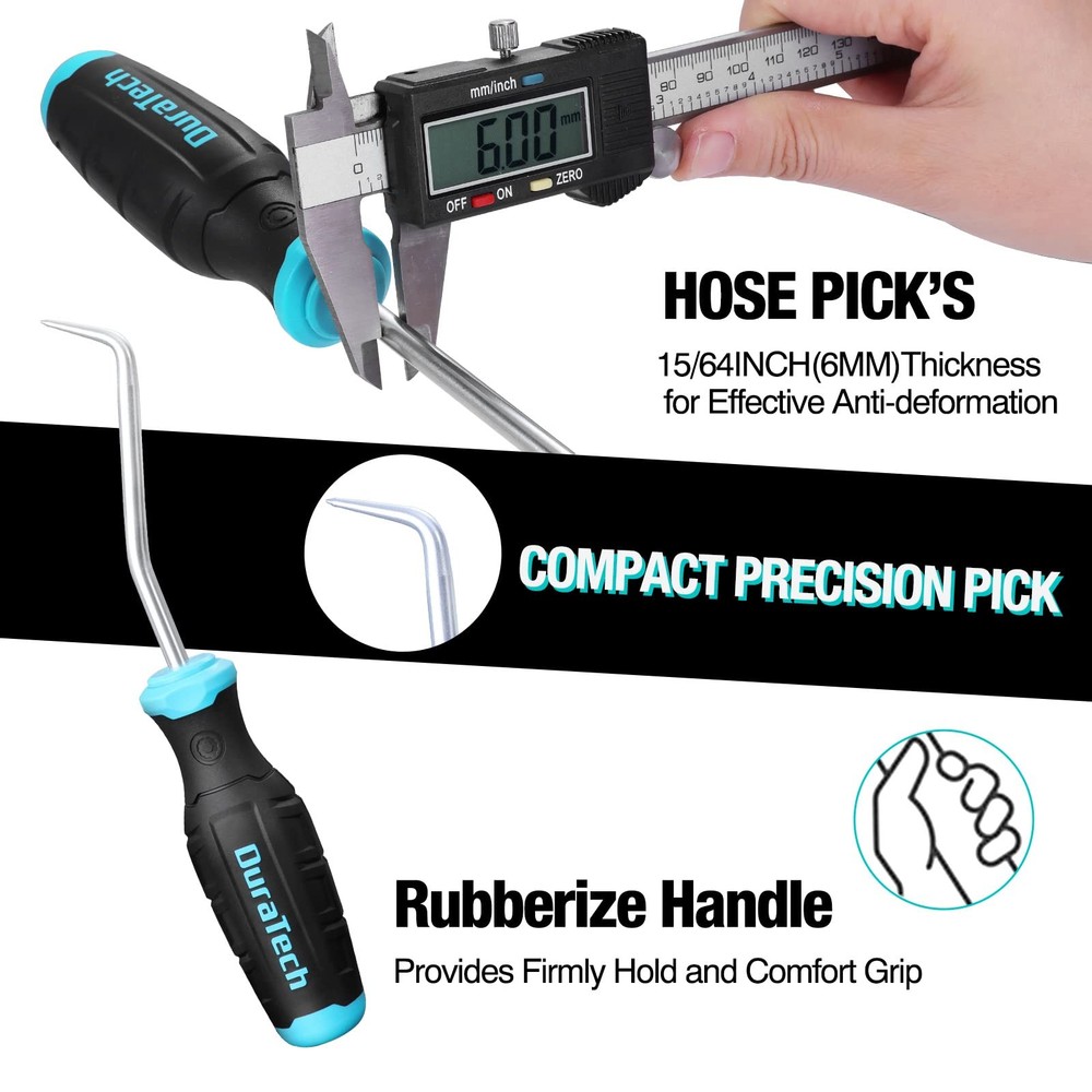 DURATECH 8-Piece Hook and Pick Set, Precision Tool Set for 8pc