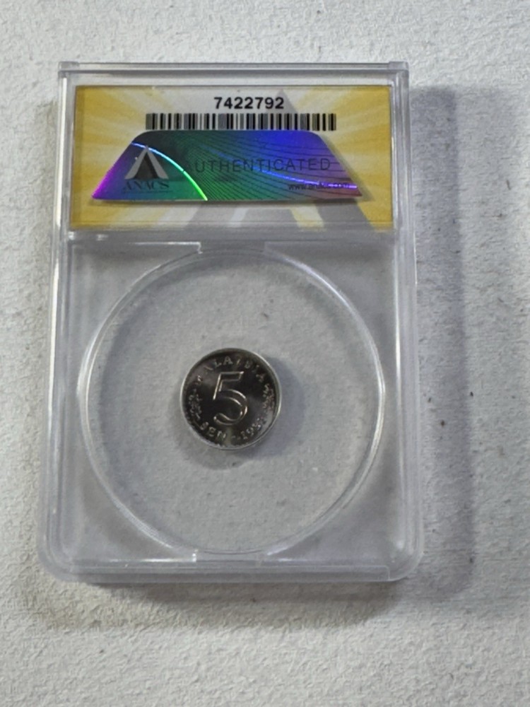 1982 Malaysia 5 Sen Graded MS 66 by ANACS