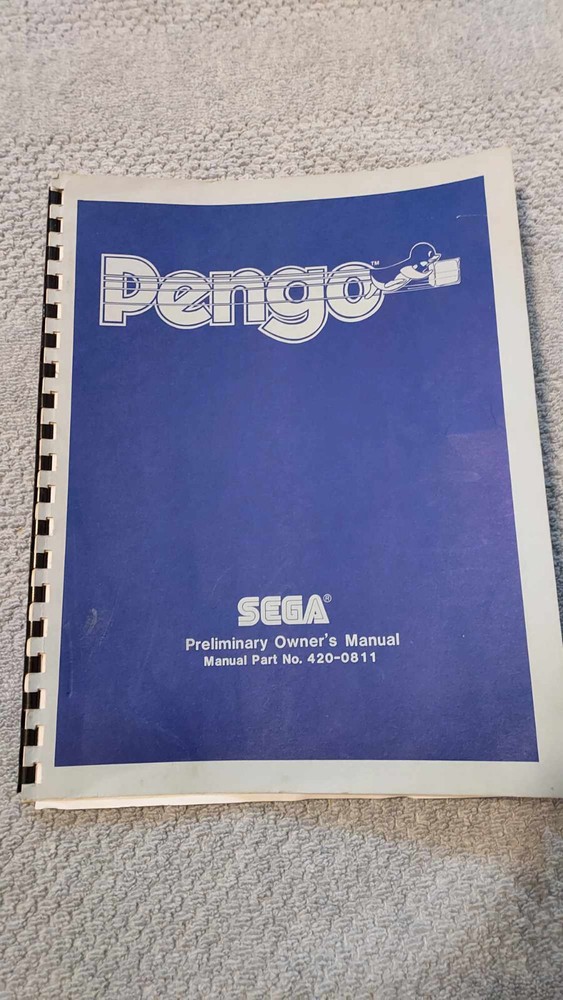 Sega Pengo original manual , schematics arcade game