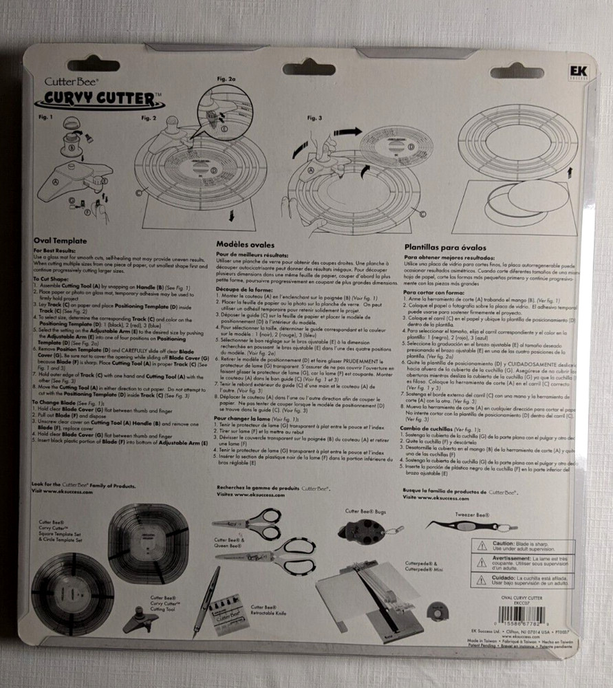 Cutter Bee Curvy Cutter Circle Cutter Set & Oval Template