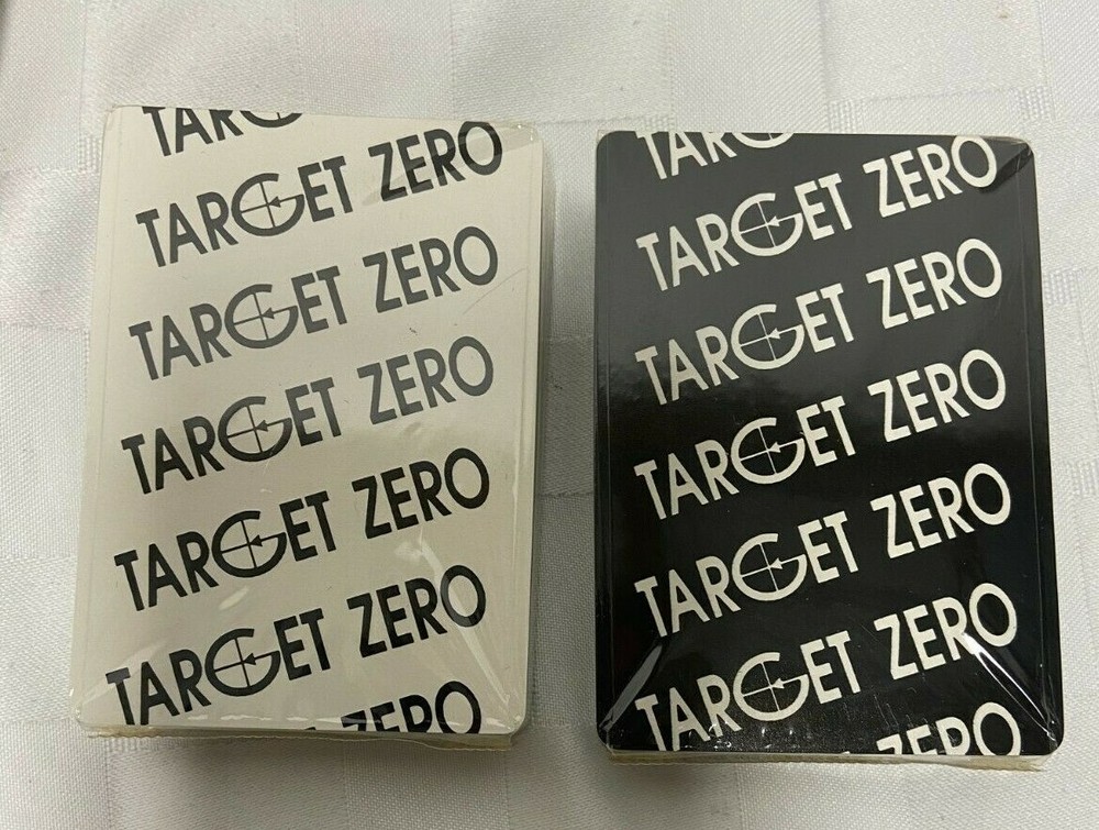 Vintage 2 Decks Gemaco Target Zero Playing Cards
